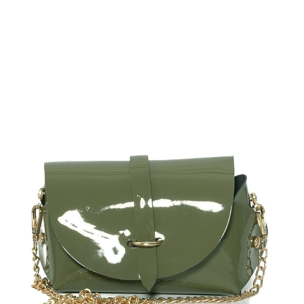 Дамска чанта от естествена кожа модел Rosie oliva lac